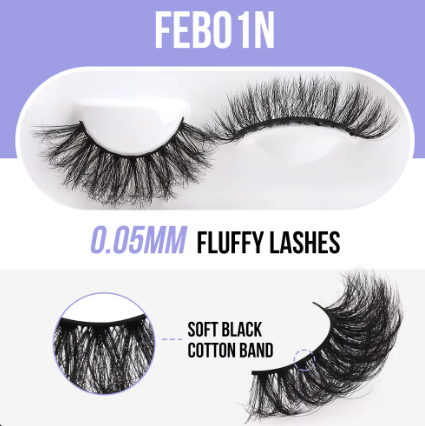 FEB01N - Faux cils 3D Fluffy
